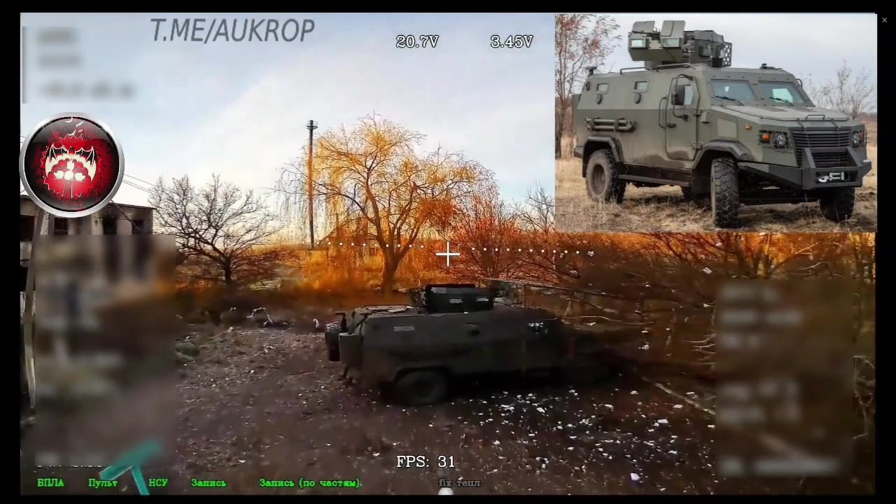 Our drone operators destroyed a Kozak-5 vehicle