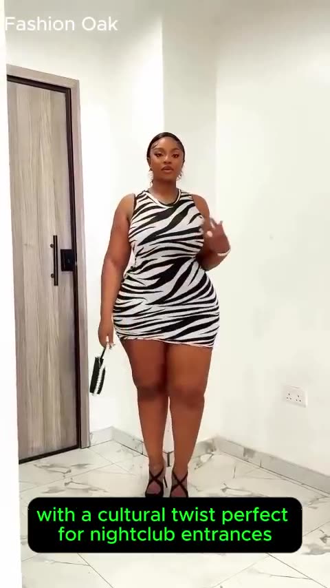 daring zebra-print mini dress 10221