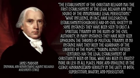 James Madison quote on Christianity▮Antijudaic19165