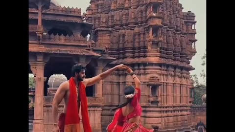 Beautiful architecture with beautiful dance