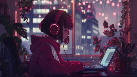 Half hour lofi study music video.