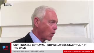 Unthinkable Betrayal - GOP Senators Stab Trump In The Back.