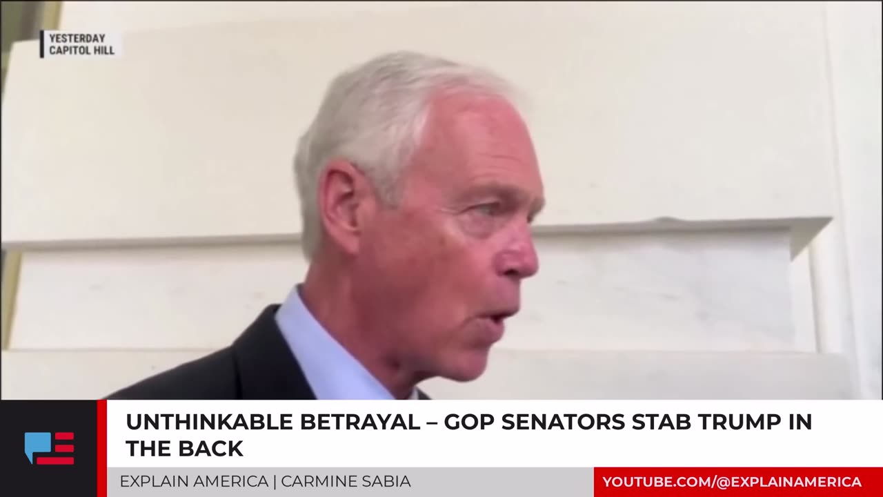 Unthinkable Betrayal - GOP Senators Stab Trump In The Back.