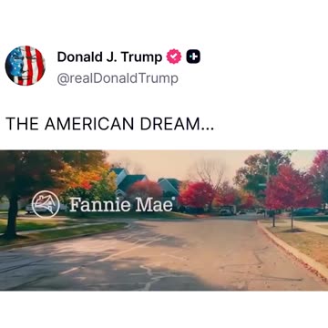 President Trump posted this about restoring the AMERICAN DREAM