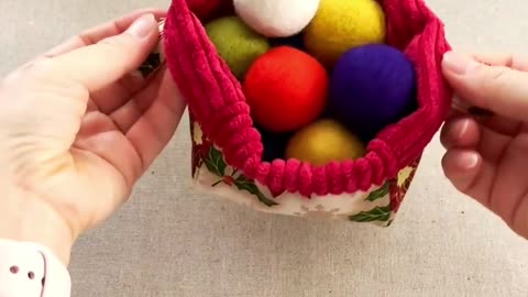 Reversible Fabric Basket🎄✨ | DIY | Quick Sewing Tips No.337
