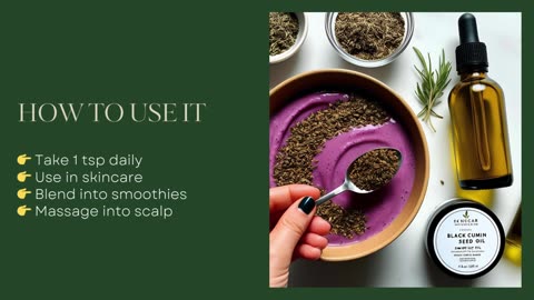 Unlock the Power of Nature with Black Cumin Seed Oil
