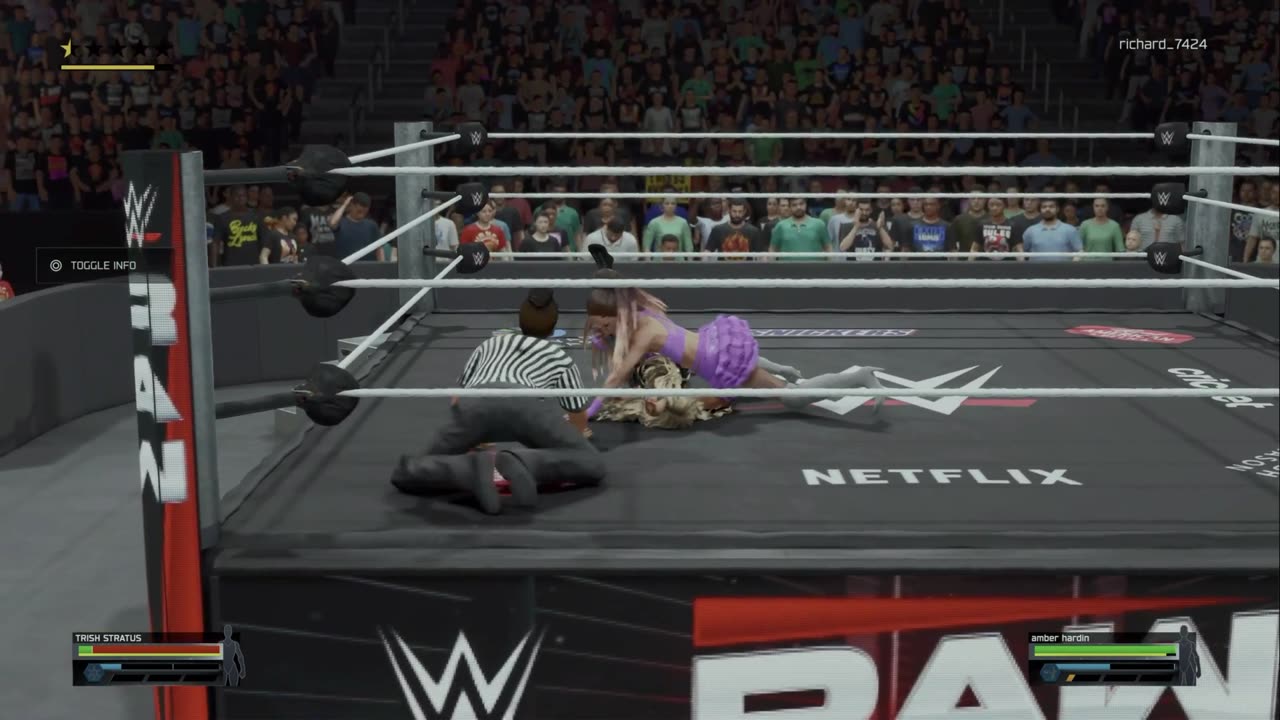 wwe 2k25 327 universe Trish Stratus VS Amber Hardin