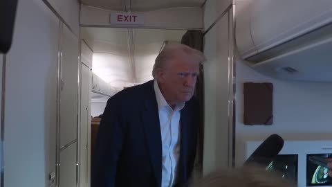 President Trump Gaggles with the Press on Air Force One, May 04, 2025