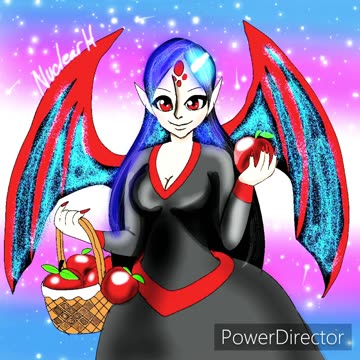 Speedpaint nuclear Joestar throws apples at enemies