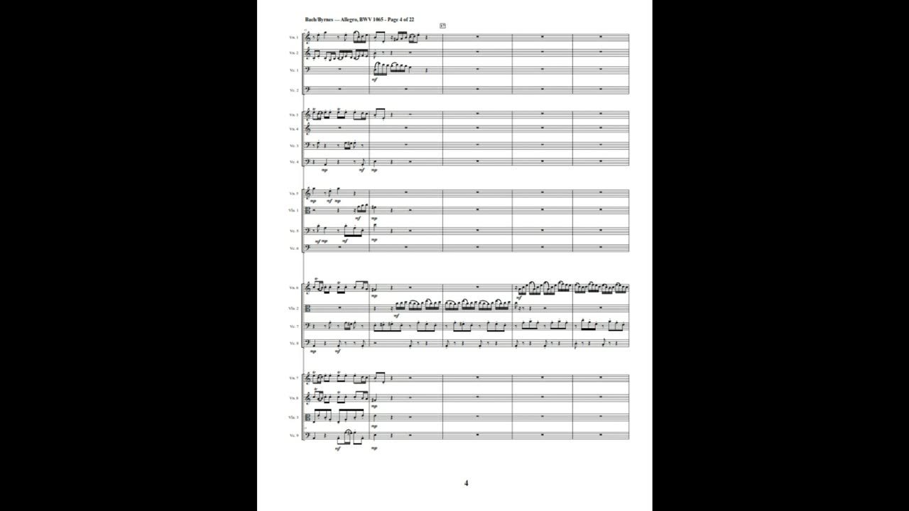 J.S. Bach – Concerto in A Minor, BWV 1065 (String Orchestra)