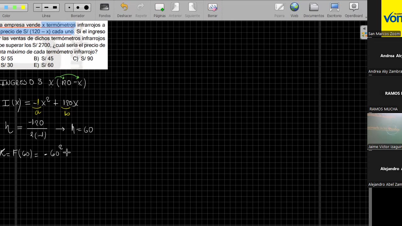 VONEX REPASO 2025 - 1 | Semana 09 | Álgebra
