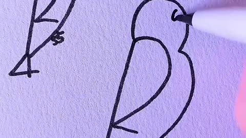 Draw a bird using the numbers 1 to 7 #simplestrokes #draw #simpledrawing #digitalpainting