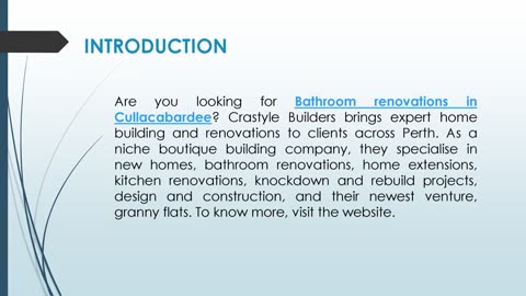 Are you looking for Bathroom renovations in Cullacabardee?