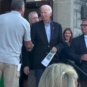 President Biden attended Mass with his family. As he was leaving, everybody shouted, We love you Joe