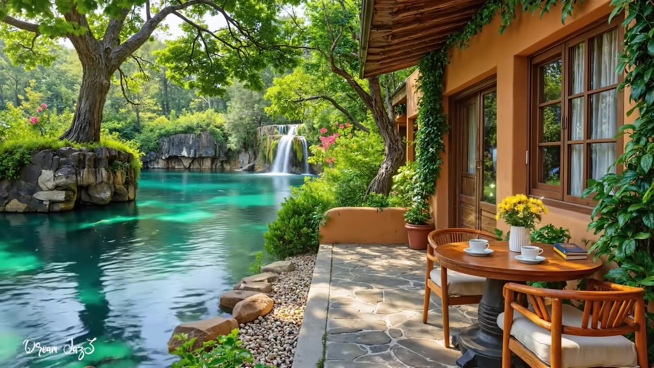 Lakeside Coffee Smooth Jazz with Nature Sounds