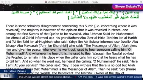 Christian prince And then muhammad he run