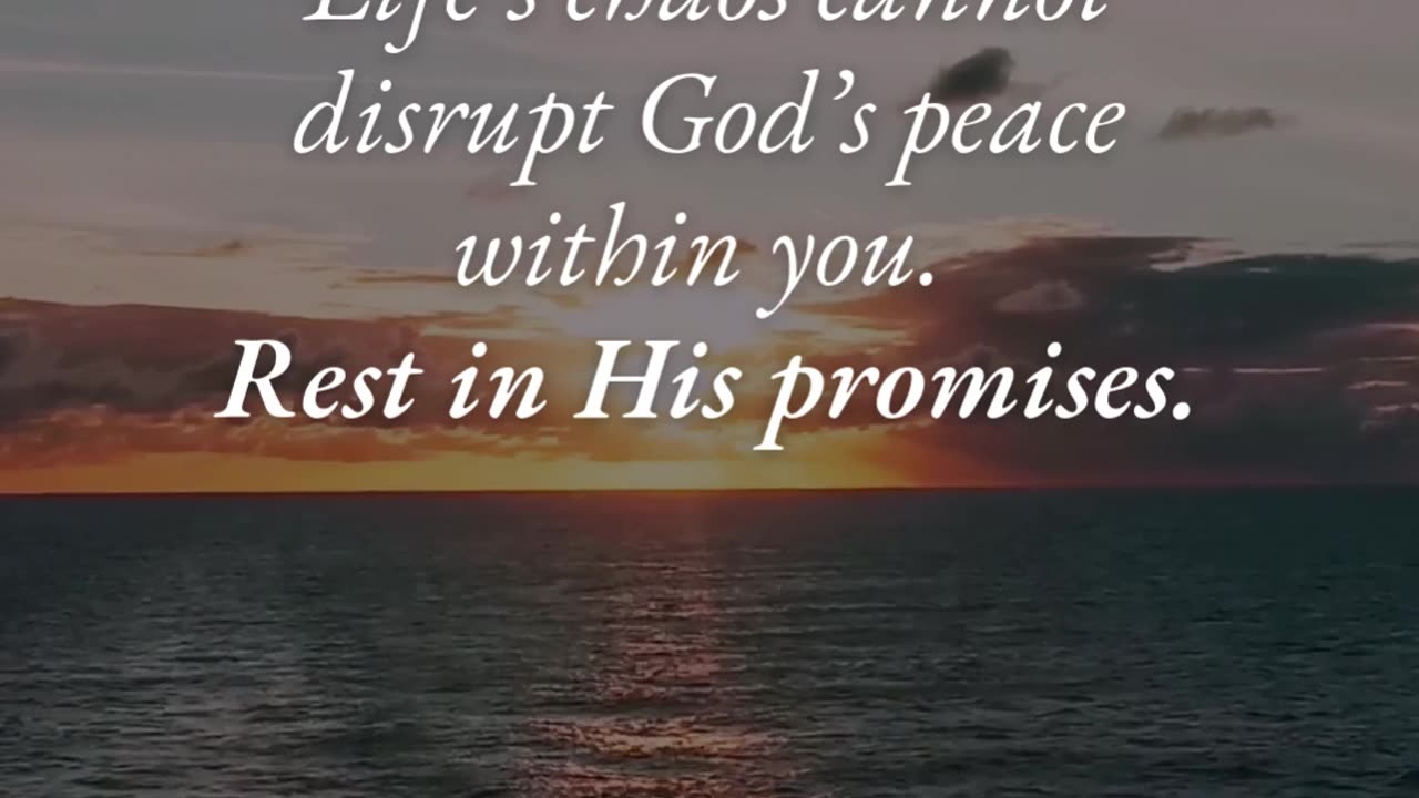 God’s peace is yours — even when life feels chaotic. 🕊️