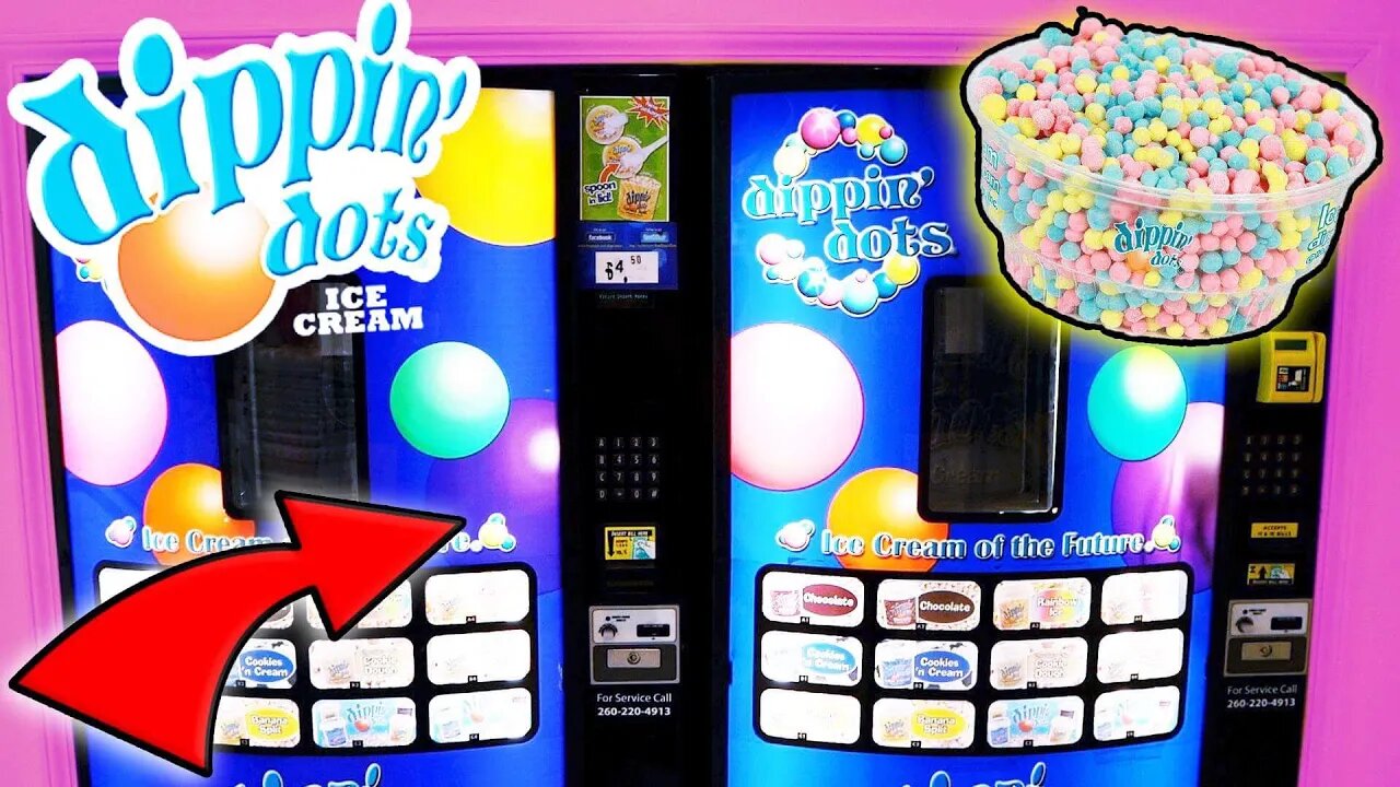 WE FOUND A DIPPIN' DOTS ICE CREAM VENDING MACHINE!