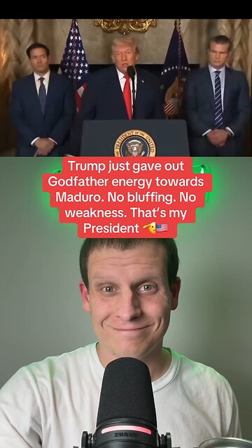 Trump just gave out Godfather energy towards Maduro. That’s my President! 🫡🇺🇸
