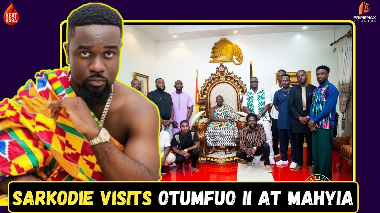 Sarkodie and his team visit Asantehene Otumfuo Osei Tutu II at Manhyia