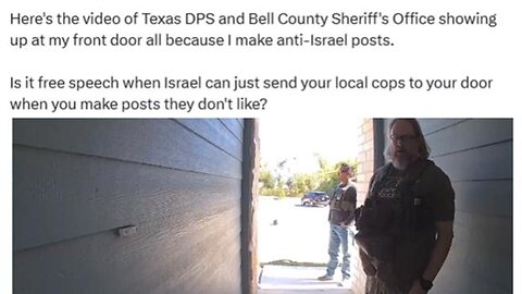 Texas: police shows up for social media comments ✡️ / [freedom of speech]