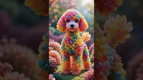 Fantasy Candy Dogs in 4K AI Art for Dog Lovers & Dreamers
