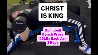 Dumbbell Flat Bench 100LBs Each Arm 3 Reps