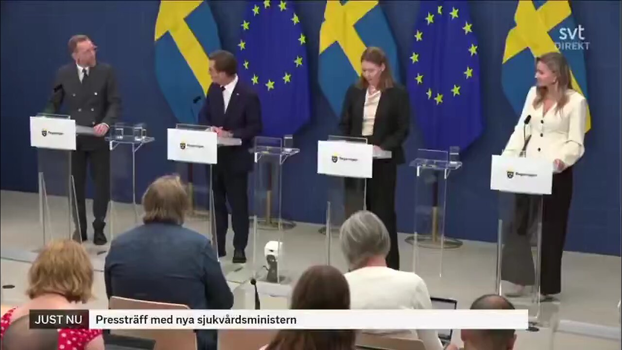 Dramatic Collapse: Swedens Health Minister Faints During Live Press Conference