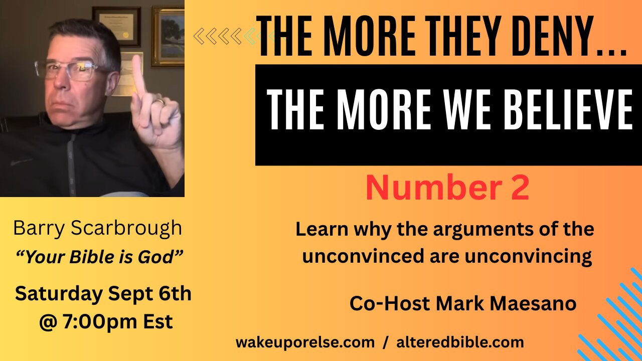 The more they deny...the more we believe #2 Barry Scarbrough