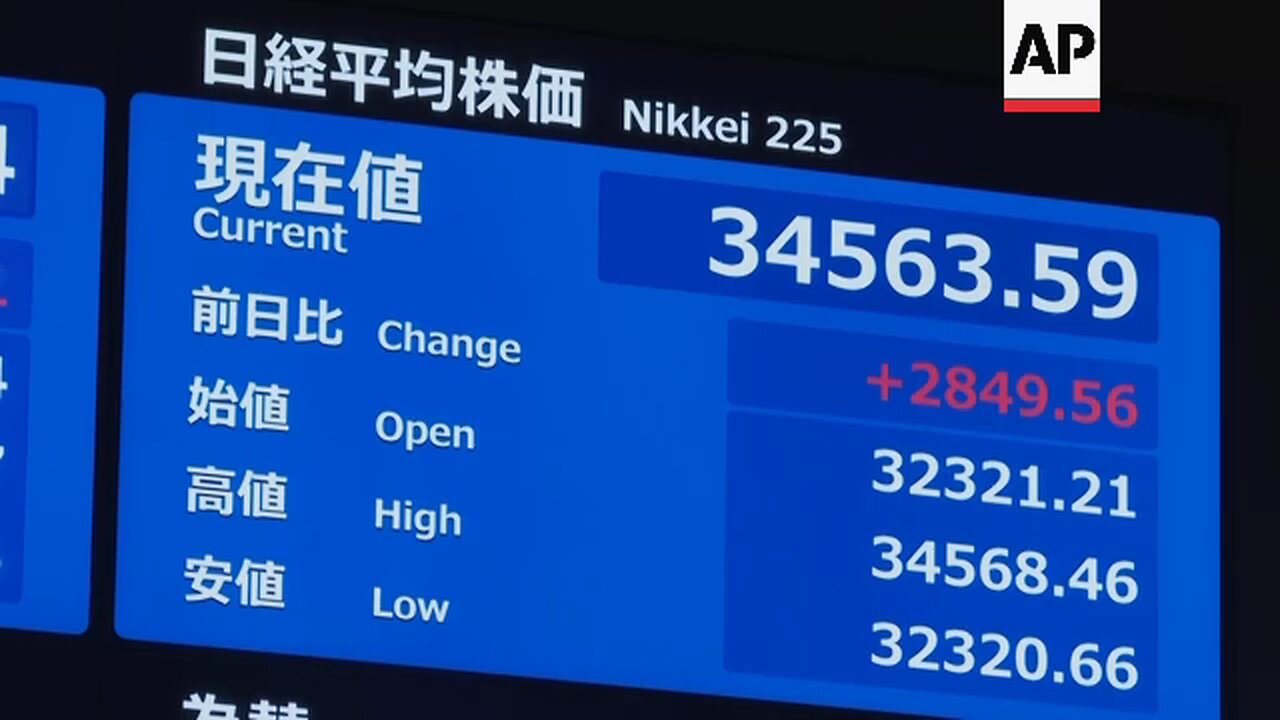 Tokyo stocks rebound sharply as investors welcome Trump's pause on some tarrifs