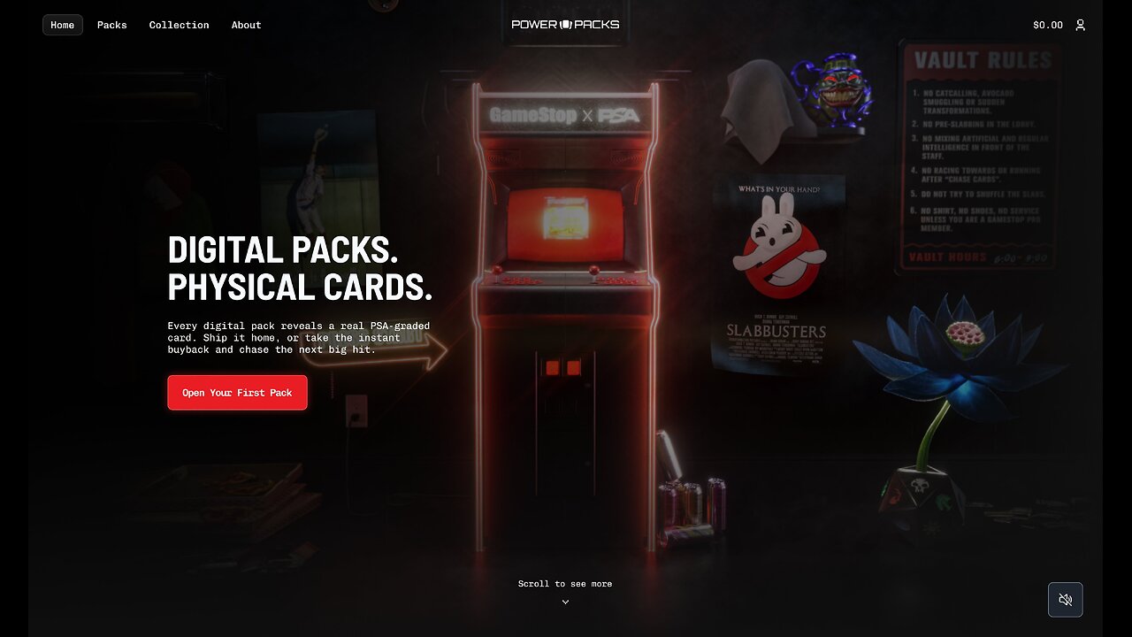 GameStop - Push Start Arcade $1000 Diamond PowerPack Pull 🍻