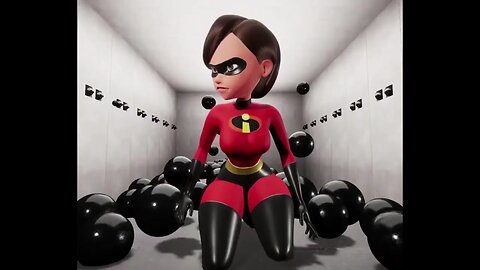 Incredibles Elastigirl Being Hit By Goo Balls