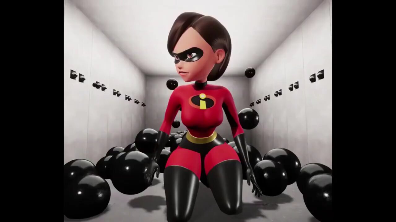 Incredibles Elastigirl Being Hit By Goo Balls