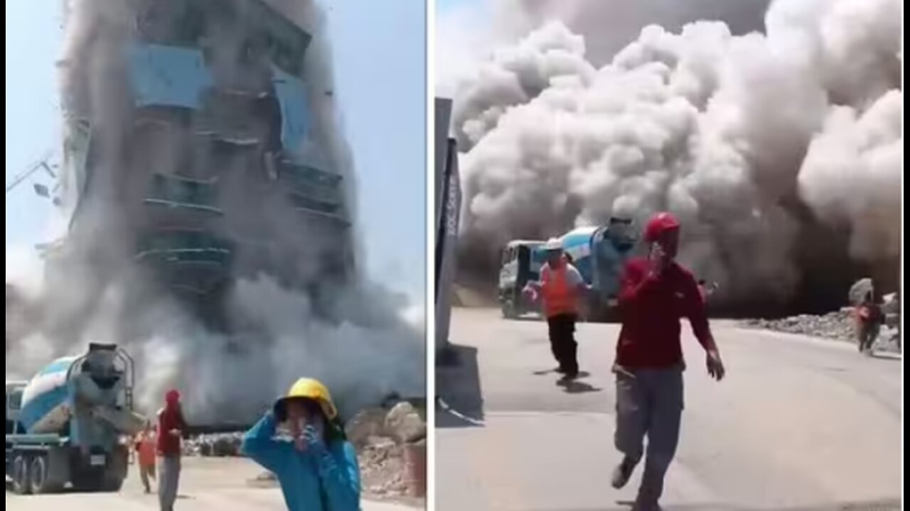 30-story Skyscraper in Bangkok turns to DUST after 7.7 Earthquake.