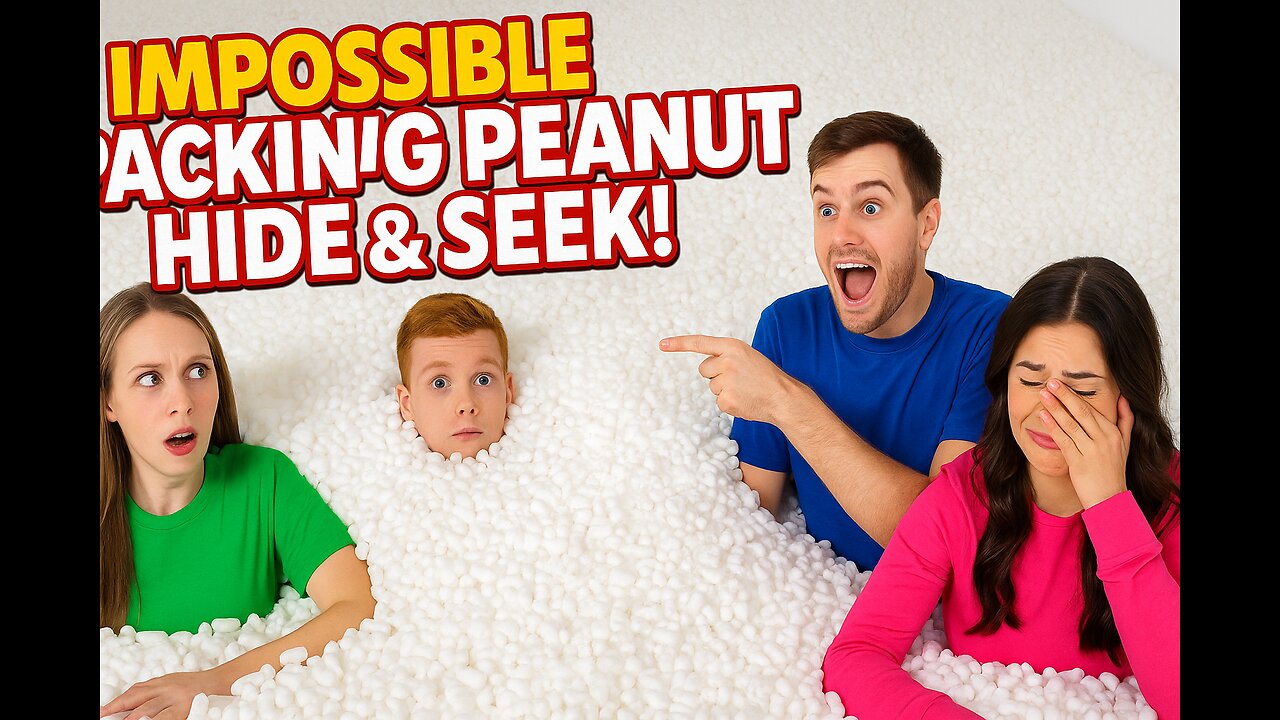 IMPOSSIBLE Packing Peanut Hide & Seek Challenge! 🥜🔍❌