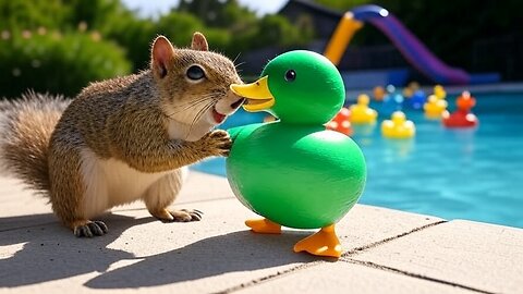 slip-sliding around with PNUT at the pool