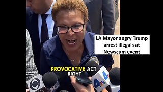 LA Mayor Karen Bass meltdown of Border patrol arrest illegals at Newsom event