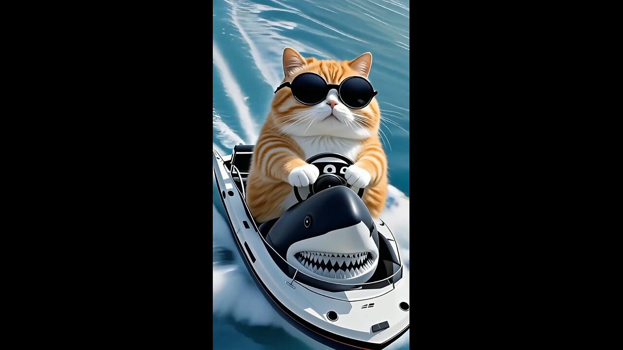 A CUTE CAT COOKING SHARK..