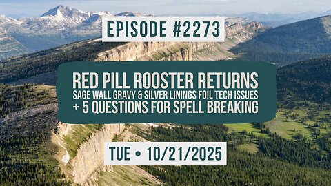 Owen Benjamin | #2273 Red Pill Rooster Returns, Sage Wall Gravy, & Silver Linings Foil Tech Issues + 5 Questions For Spell Breaking