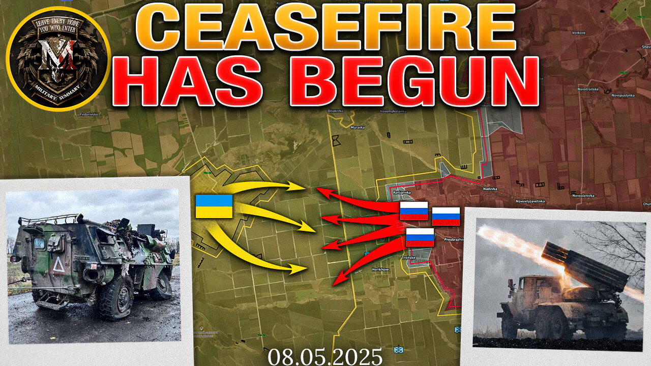 Truce in May Takes Effect...With Exceptions☮️Putin Welcomes Global Leaders🌎Military Summary 2025.5.8