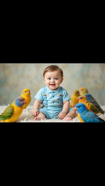 Adorable Baby with Birds: Nature's Cutest Friends! 🐦💕👶