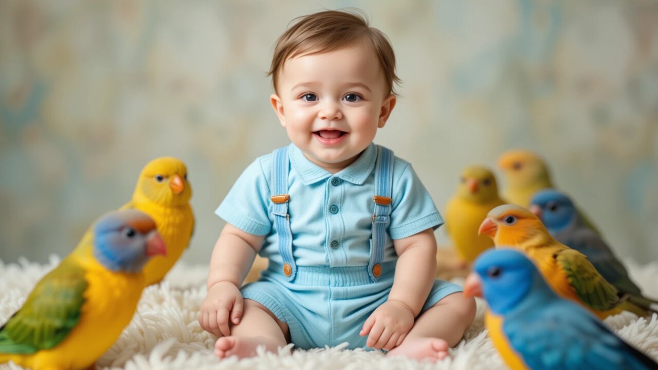 Adorable Baby with Birds: Nature's Cutest Friends! 🐦💕👶