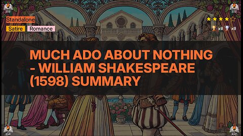 Much Ado About Nothing - William Shakespeare (1598) Summary
