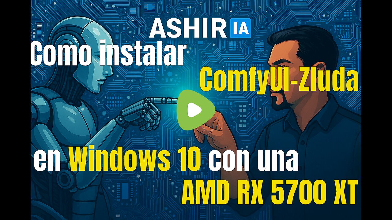Como instalar ComfyUI Zluda en Windows 10 con una AMD RX 5700 XT
