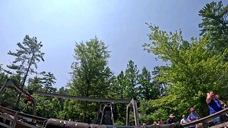 log ride at Knoebels amusement resort