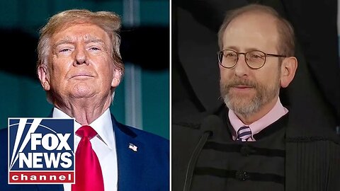 Harvard president takes shot at Trump in commencement speech