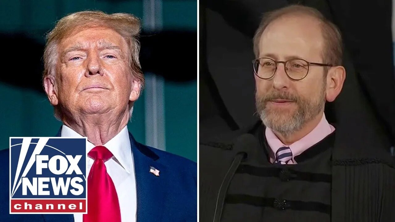 Harvard president takes shot at Trump in commencement speech