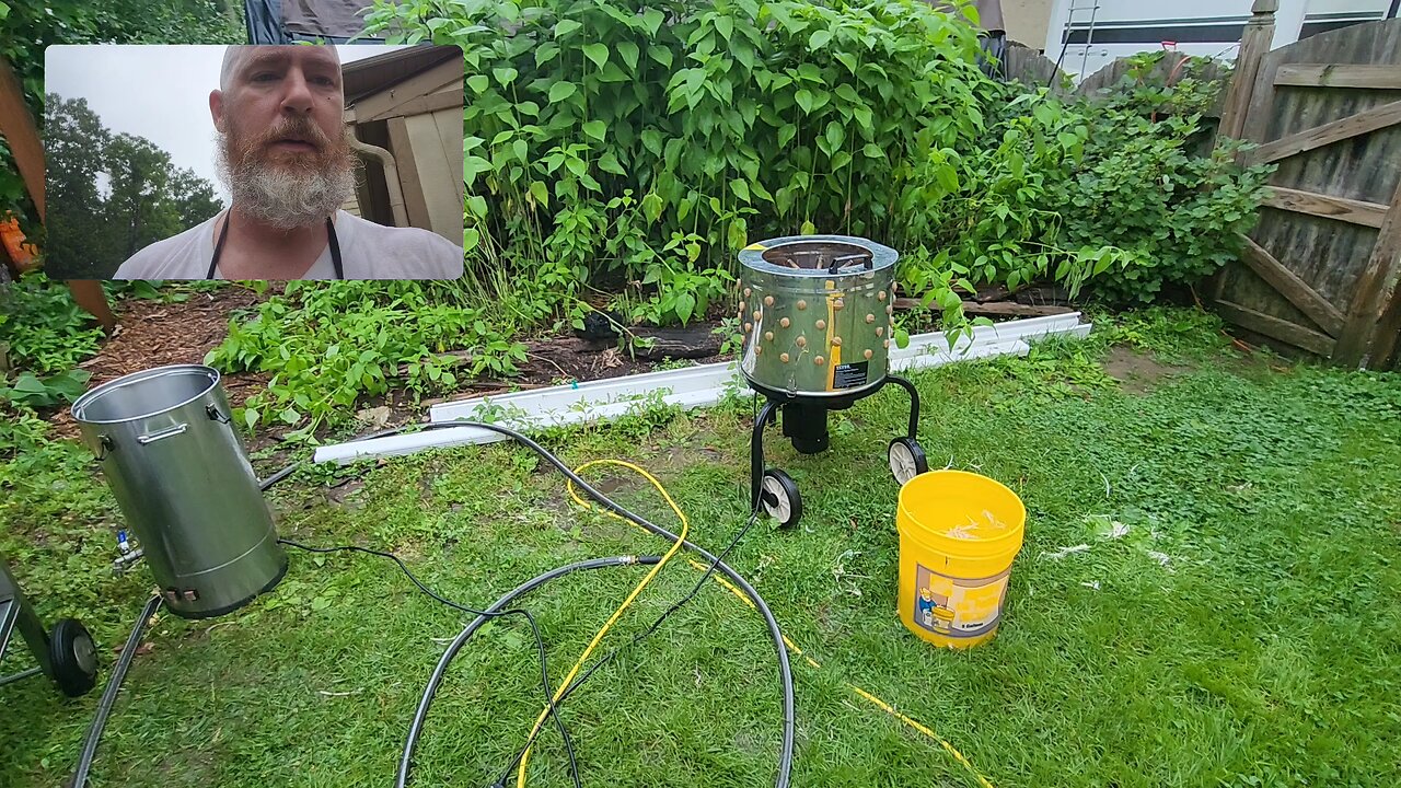 meat chicken processing setup.