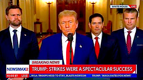 President Trump || Attacks On Iran Nuclear Sites A Spectacular Military Success !!