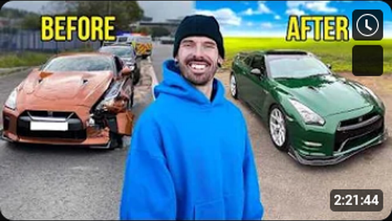 REBUILT A WRECKED NISSAN GTR